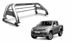 Barra antivuelco para volkswagen amarok de acero inoxidable del 2010 al 2020 con camioneta a un costado