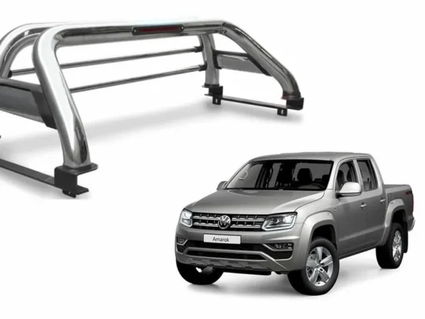 Barra antivuelco para volkswagen amarok de acero inoxidable del 2010 al 2020 con camioneta a un costado