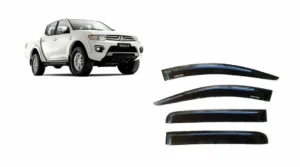 Bota aguas para puertas de camioneta mitsubishi l200 del 2006 al 2015 con camioneta a un costado