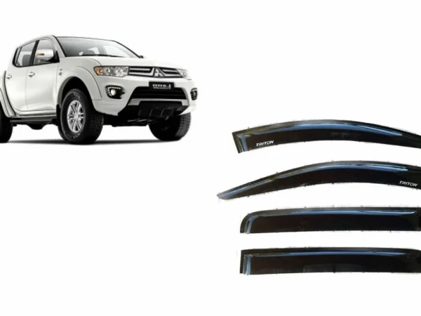Bota aguas para puertas de camioneta mitsubishi l200 del 2006 al 2015 con camioneta a un costado