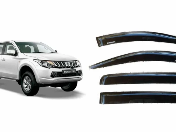 Bota aguas para puertas de camioneta mitsubishi l200 del 2016 al 2024 con camioneta a un costado