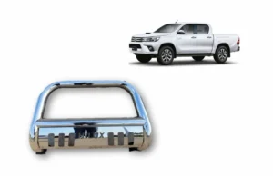 Defensa delantera para camioneta toyota hilux revo cromado imagen general