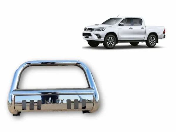 Defensa delantera para camioneta toyota hilux revo cromado imagen general