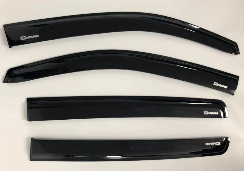Bota agua para puertas de la camioneta chevrolet dmax en color negro transparente para modelos del 2012 al 2017 imagen real del producto