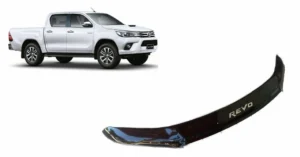 Deflector de capot para la camioneta toyota hilux revo del 2016 al 2024 en color negro