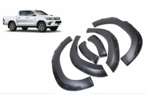 Fangueras para la camioneta toyota hilux revo del 2016 al 2022 con camioneta blanca