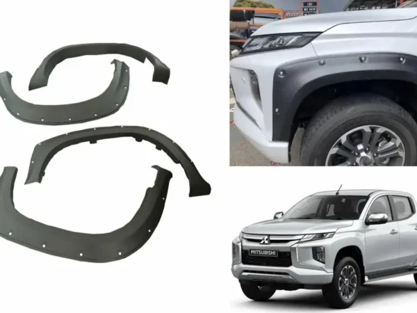 Extensiones fangueras para mitsubishi l200 del 2019 al 2023 imagen de producto y camionetas