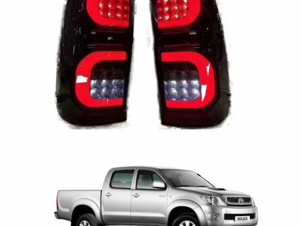 Vista principal de los focos led traseros para camioneta toyota hilux vigo del 2006 al 2015 con camioneta