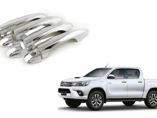 Manillas de puerta cromadas para toyota hilux revo compatible con modelos del 2016 al 2022 con camioneta en la parte inferior