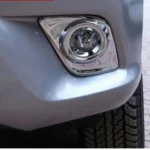 Kit de biseles neblineros cromados para toyota hilux revo 2016 al 2022 instalados en camioneta