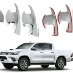 Set de fondos de manilla cromados para toyota hilux revo del 2016 al 2022 con camioneta en la parte inferior