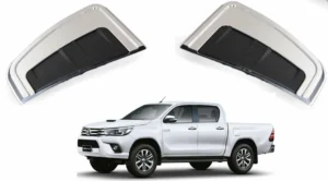Riñoneras cromadas para camioneta toyota hilux compatible con modelos del 2016 al 2021