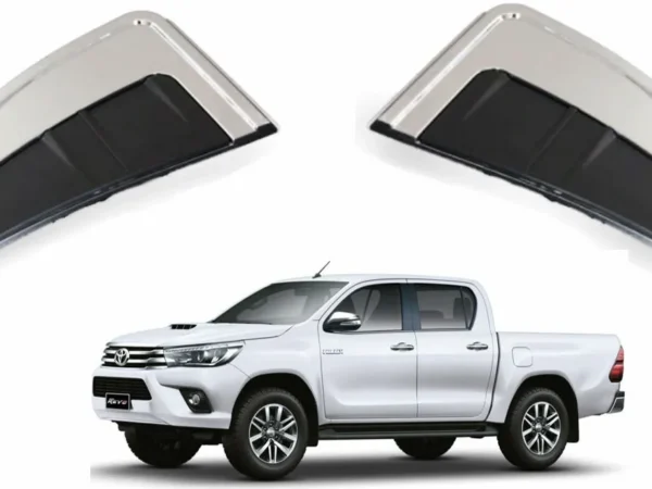 Riñoneras cromadas para camioneta toyota hilux compatible con modelos del 2016 al 2021