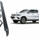 Estribos para camioneta toyota hilux revolution del año 2016 al 2022 con una camioneta gris al costado