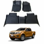 Piso para nissan np300 calce perfecto del 2016 al 2020 con una camioneta de color mostaza en la parte inferior