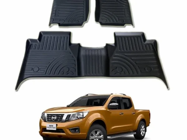 Piso para nissan np300 calce perfecto del 2016 al 2020 con una camioneta de color mostaza en la parte inferior
